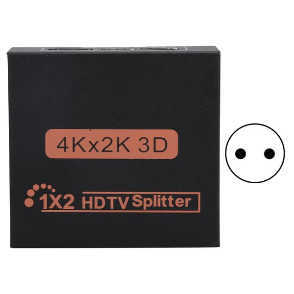 HDMI Splitter 4Kx2K 1 Ind 2 Ud Computer Tilbehør 100-240V EU Stik