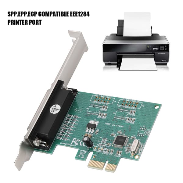 Parallel Port DB25 LPT Printer til PCI-E Express Kort Konverter Adapter