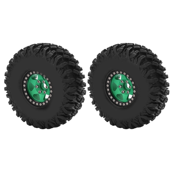 2 st/set 1,9 tum 120 mm hjulfälgar däck för Axial SCX10 D90 F350 1/10 RC bil uppgraderingsdelar Grön Svart