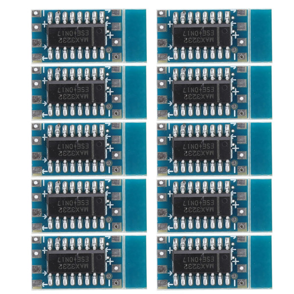 10 kpl MCU Mini RS232 TTL-muuntimeen Arduino MAX3232 -sovitinmoduulilevy
