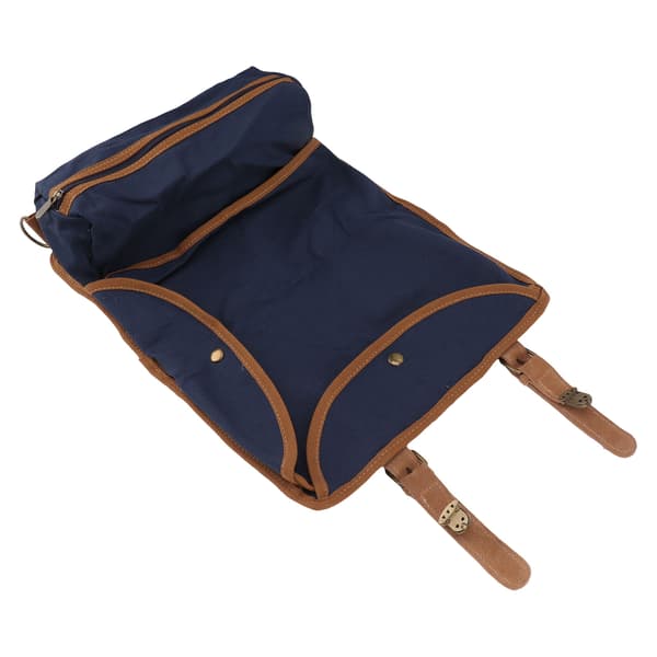 Bartender Bag Multifunksjonell Bærbar Stor Kapasitet Canvas Reise Bartender Kit Bag med Stropp for Utendørs Blå