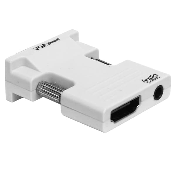 HDMI til VGA Hun til Han Konverter med Lydkabeladapter