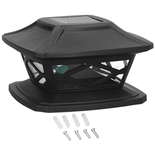 2set solcellsstolpar lampor LED-lampor 2 färger belysning uppladdningsbar IP44 vattentät PC-skal staketlampor för utomhusbruk