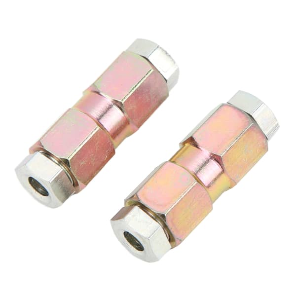 2st Bromsrörskopplingar 10mm/0.39in Inline Hane och Hona Mutter för 3/16in Oljerör