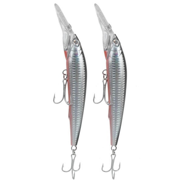 2 stk kunstig plastsimulering dybdykning Minnow lokkemad fisketilbehør4#