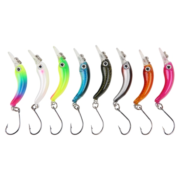 Luya Fishing Lures 3D Synkende Fake Fish Hard Baits Action Wobblers Takle tilbehør
