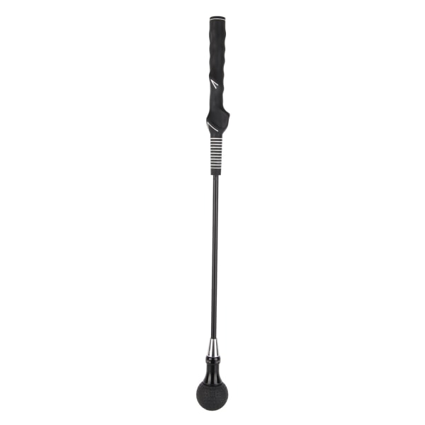 Golfswing Träningsstång Stripe Justerbar Antisladd Gummi Grip Practice Stick för Warm Up Svart