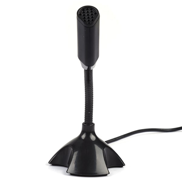 Minikondensator USB 2.0 Mikrofon Fleksibel Desktop Stand Mic til PC Laptop