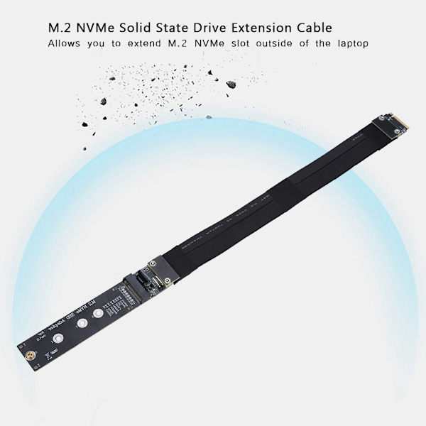 20 cm M.2 NVMe SSD Solid State Drive-förlängningskabel för PCI-E 3.0 x4 Full Speed