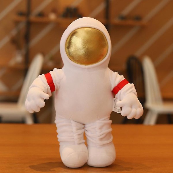 Astronaut-nukke pehmolelu avaruusalus nukke lasten syntymäpäivälahja robottinukke A White