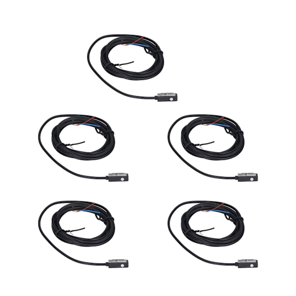 5PCS Magnetisk brytare Sensor ABS-hölje 100mA 2-tråds normalt öppen magnetisk sensor för industri AC DC5-240V