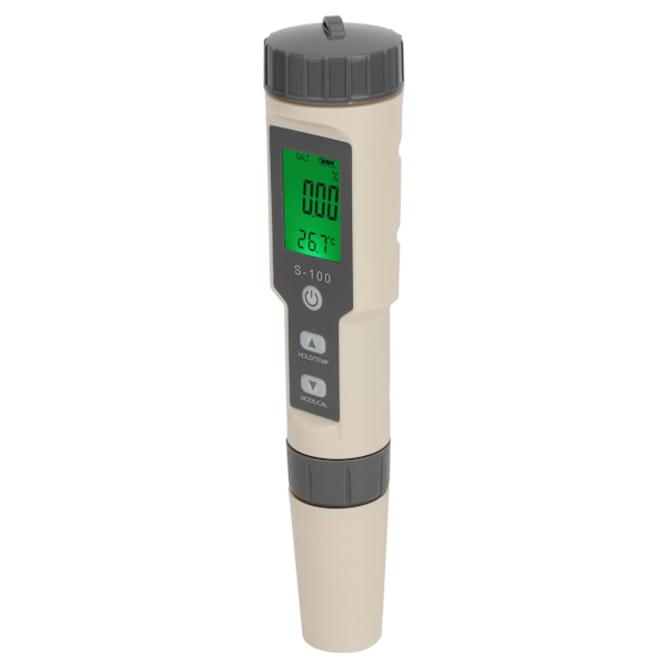 4-i-1 EC/TDS/Salinitets/Temperatur Tester Multifunktionel Vandkvalitetstester til Akvarium