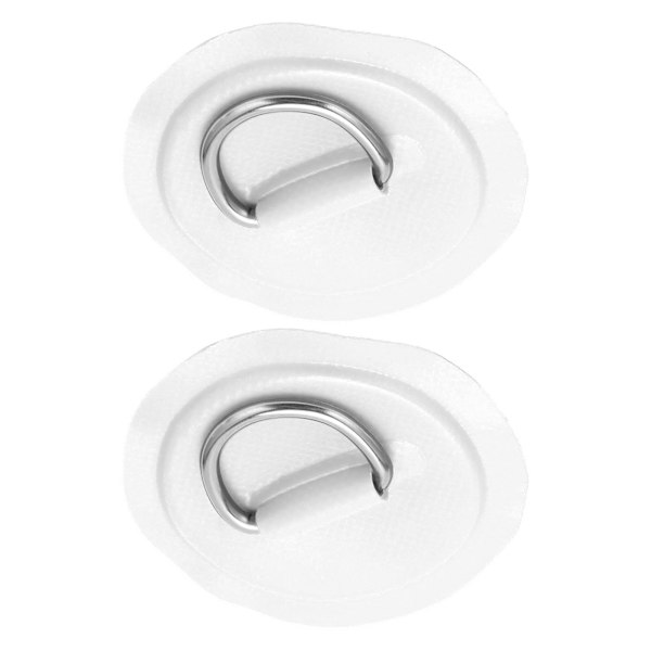 D Ring Pad Patch PVC Kumivene Lautta Dinghy Kanootti Surffilauta Kajakki Tie Down FittingWhite