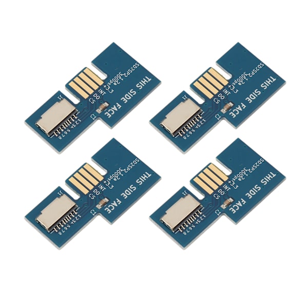 Konsol Micro Storage Card Adapter Spilkonsol Hukommelseskortlæser til GC SD2SP2 SDLoad SDL 4stk Blå
