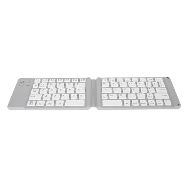 Vikbart Bluetooth-tangentbord Smalt fickformat Bärbart trådlöst tangentbord för Windows7 8 Tablet Notebook Mobiltelefon Grå Vit