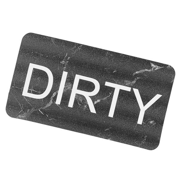Magnetisk diskmaskin Dubbelsidig Ren Smutsig Ord Magnet Vattentät Anti Scratch DIY Kylskåpsmagnet för kök Marmor Svart till Vit