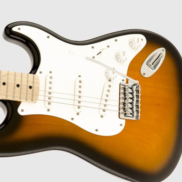 Tremolo-bro for elektrisk gitar for gitar i Stratocaster-stil med sal (sølv)