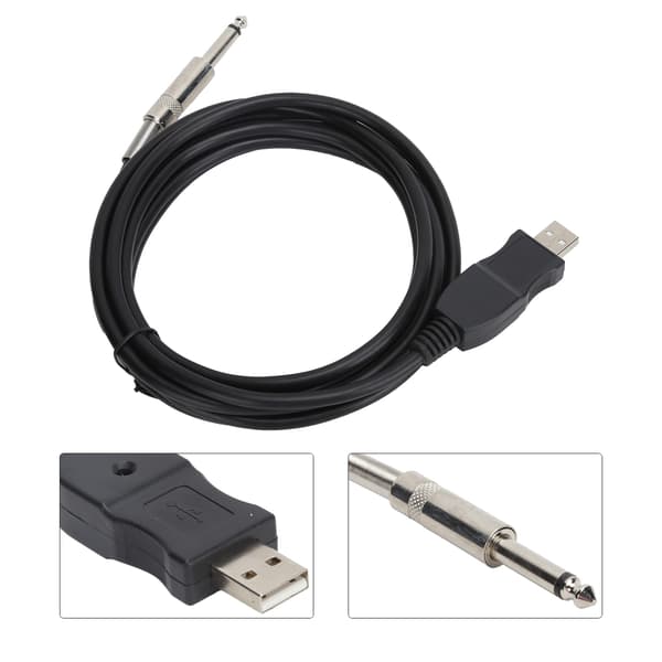 Gitar USB-kabel 3 meter Datamaskinforbindelse Elektrisk gitar Bass