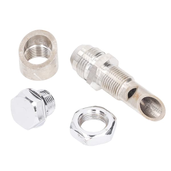 E VAC Scavenger Kit Rustfrit Stål Universal 10AN Studs M18 Vinklet O2 Studs M18x1.5 Vakuumprop