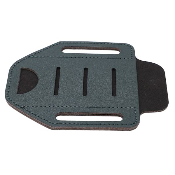 Läder Multiverktyg Fodral EDC Enkel Ficka Organizer Hållare för Bälte Ficklampa Camping Grön