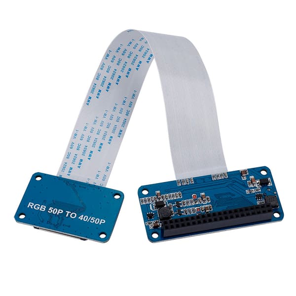 RGB LCD-driverkortsett DPI-driver 50Pin til 40Pin adapterkort for Raspberry Pi