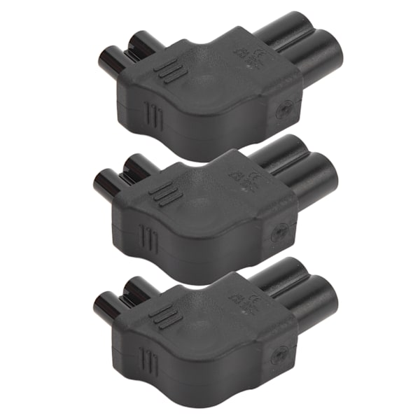 IEC320 C6 till C5 power hane till hona rätvinkel power Adapter för skrivarskanner 3st 250V