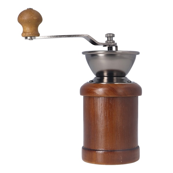 Kaffe Kvarn Manuell Ek Rostfritt Stål Retro Ergonomisk Vevarm Konisk Slipning Kärna Bärbar Kaffeböna Kvarn Mörk Färg