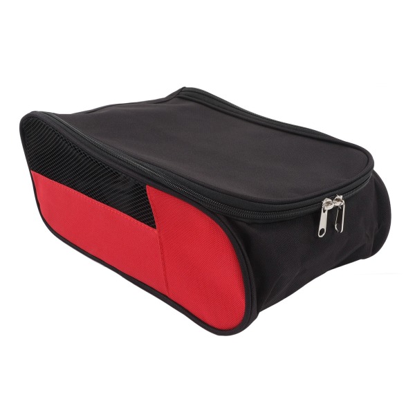 Pölytiivis hengittävä golfkenkälaukku Kannettava golfkenkien säilytyslaukku matkustaville miehille naisille musta punainen
