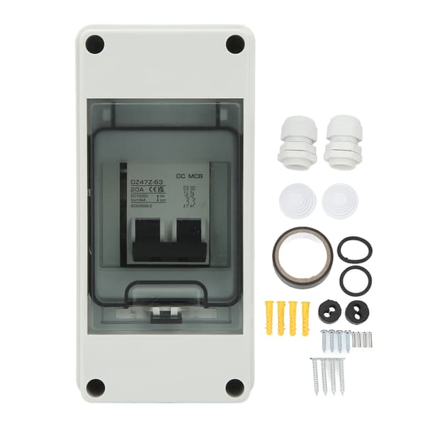 2P PV-system DC Mini-afbryder med boks IP65 Vandtæt Solar PV Afbryder DC1000V 20A
