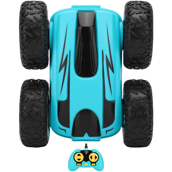 Mini Stunt 2.4G nopea kaksipuolinen 360 astetta pyörivä langaton RC-auton nelipyöräveto (sininen)