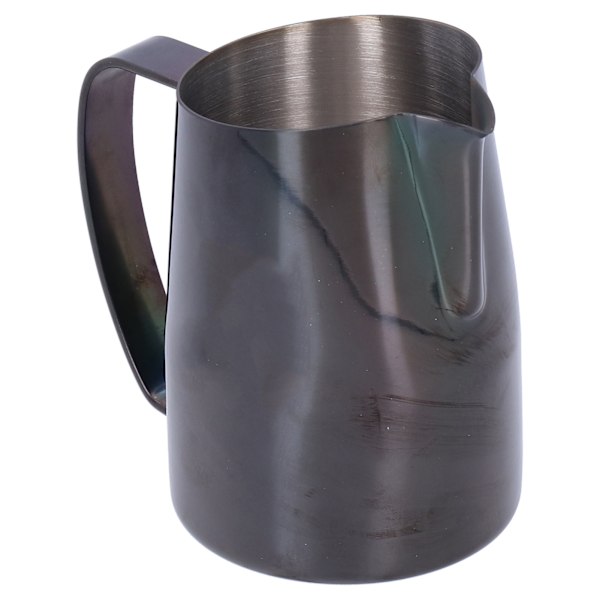 450 ml melkeskummerkanne i rustfritt stål, kaffekanne, latte art-kopp for hjem, kafé, svart