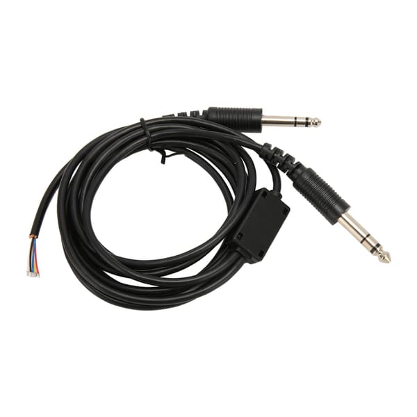 Udskiftningskabel til flyheadset til David Clark AVCOMM Pilot Dual GA Plug Aviation Hovedtelefon DIY Kabel 6.6ft