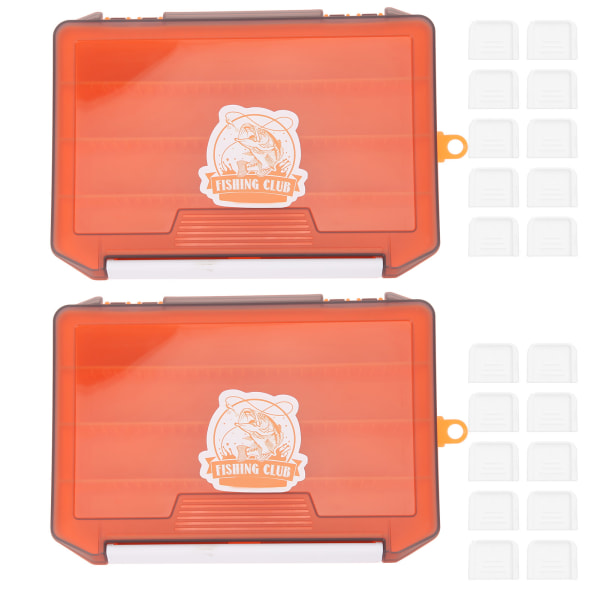 2kpl yksikerroksinen syöttilaatikko vieheen case ABS-kalastusvarusteet oranssi