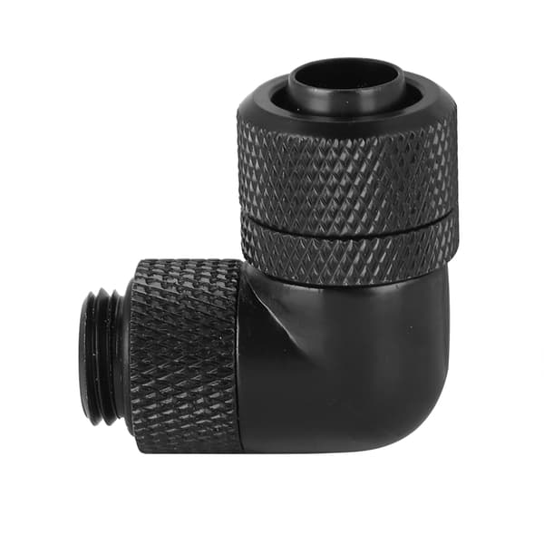 G1/4 Gevind Vandkøling Fitting Tynd Slange 90° Retvinklet Albue (Sort)