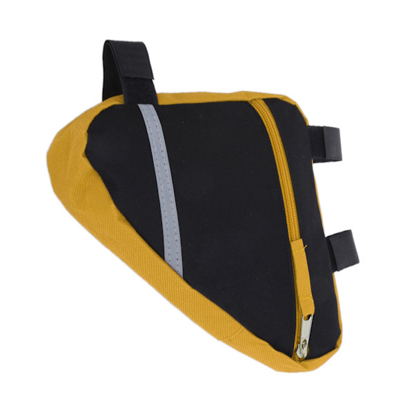 Cykeltrekanttaske Holdbar Multifunktionel Cykeltaske Nylon Cykeltilbehør til Udendørs Cykling Gul