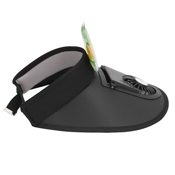 Lasten kesäaurinkohattu tuulettimella, söpö piirretty aurinkosuojaus, USB-lataus, viilentävä aurinkohattu, dinosaurus, musta