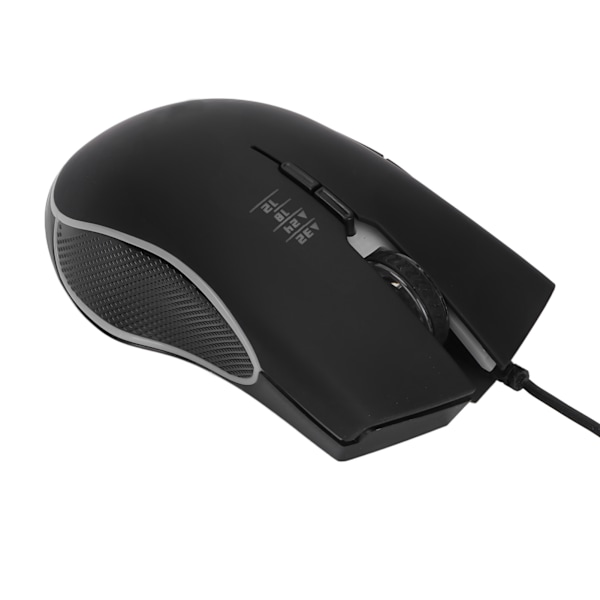 Kablet Mus 4 Farve Baggrundslys Gaming Chip USB Mus Ergonomisk 7 Knapper Computertilbehør til Win XP Sort