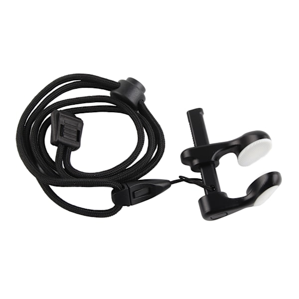 Dykke Neseklype Justerbar Aluminium Legering Profesjonell Svømme Neseplugg med Lanyard Svart