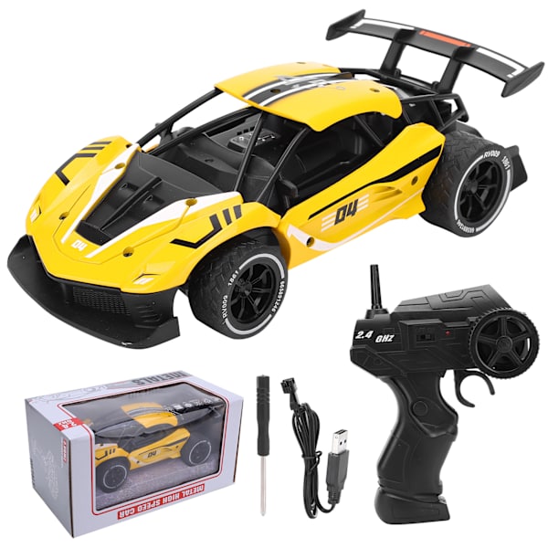 1/16 2.4G RC Alloy High Speed ​​Drifting Langattomat Lelut Kilpakaukosäädinauto 8004keltainen