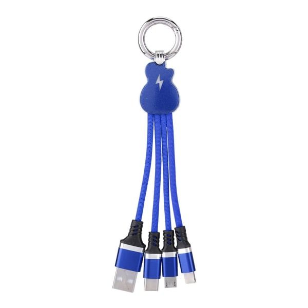 Universal 3 in 1 USB Charger Data Cable Cord Connector Line For iphone Android(blue)