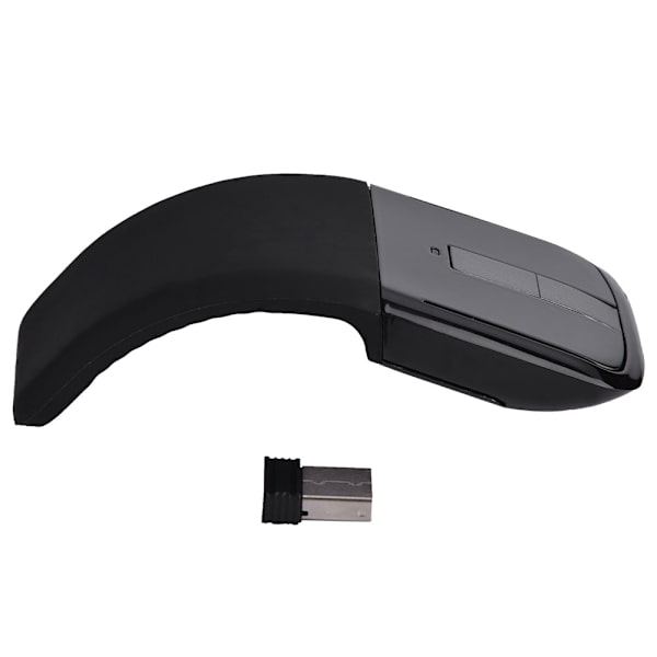 2,4 GHz sammenleggbar trådløs Arc Touch-mus Mus USB-mottaker For pc NoteBook Smart TV Svart