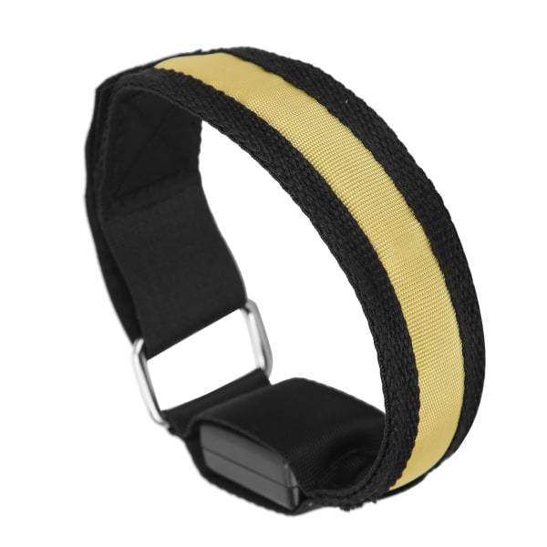 LED-reflekterende armbånd Justerbar 3 lysmoduser for utendørs nattløping jogging sykling Gul