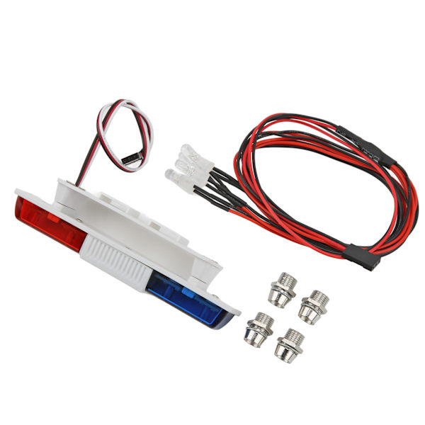 RC Bil LED Lys Fjernbetjening Crawler Simulation Flash Lampe Bar Hvidt Lys med 4 Lys Firkant