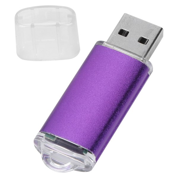 USB Flash Drive Gjennomsiktig deksel Lilla bærbar lagringsminnepinne for PC Tablet8GB