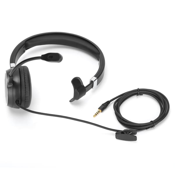 Monaural Headset Støjreducerende Mikrofon Lydstyrkekontrol Telefon