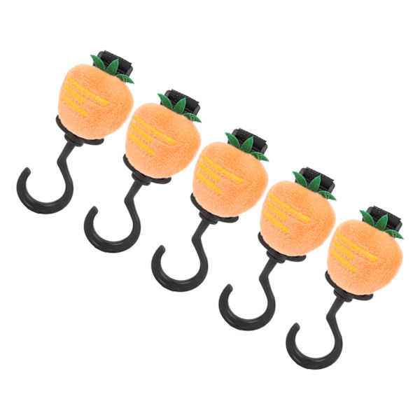 5 st Söta baby Multi 360 graders roterande tecknade krokar med krok och ögla för cykel Carrot