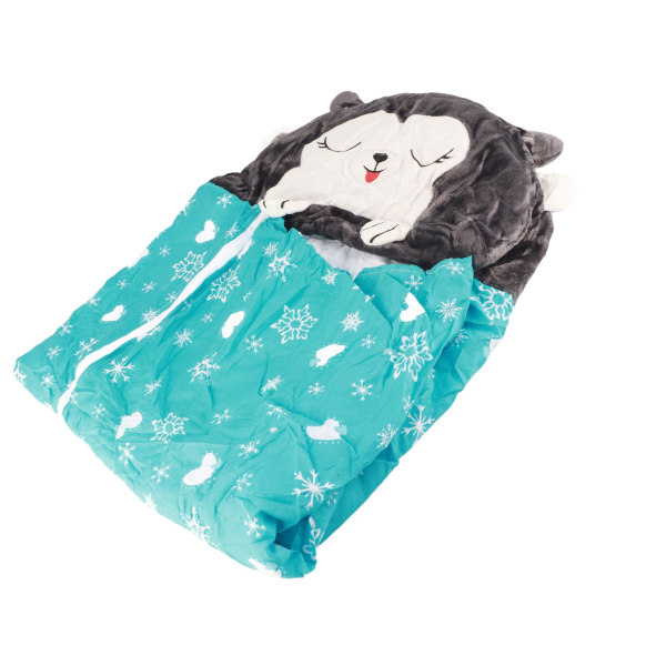 Blå hundeform fortykket børne sovepose Praktisk varm småbørn Kid tegneserie sovesæk til camping