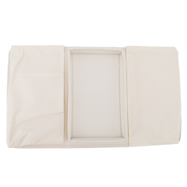Sofa Bakke Foldbar Arm Opbevaring Holder Bord 600D Oxford Klud Sidelommer til Sofa Beige