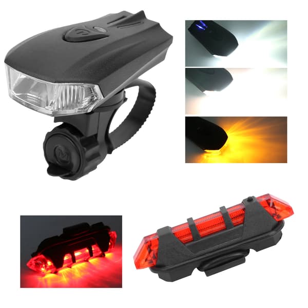 Sykkellys Baklys Sett USB-lading Advarsel Intelligent Sensorlys Sykling