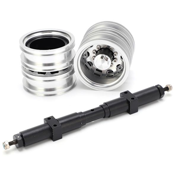 Metall Oförsedd Bakaxel Metall Bakhjulsnav för Tamiya 1/14 Traktor Semitrailer Lastbil 140mm Axellängd
